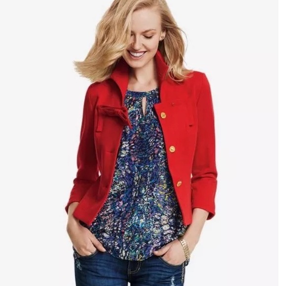 CAbi Jackets & Blazers - Cabi Beau Red & Gold Button Jacket